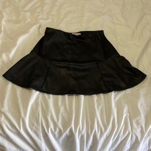 Black matte shiny Mini skirt
